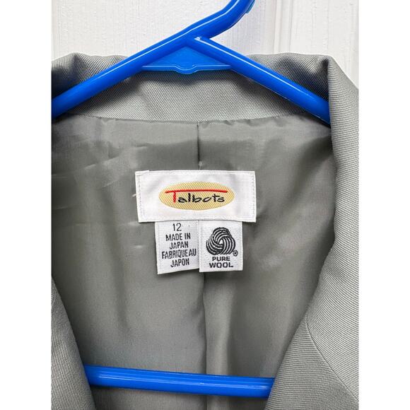 Vintage Talbots Pale Green Wool Blazer, Lined, Padded Shoulders, Women’s Size 12 - Picture 2 of 7